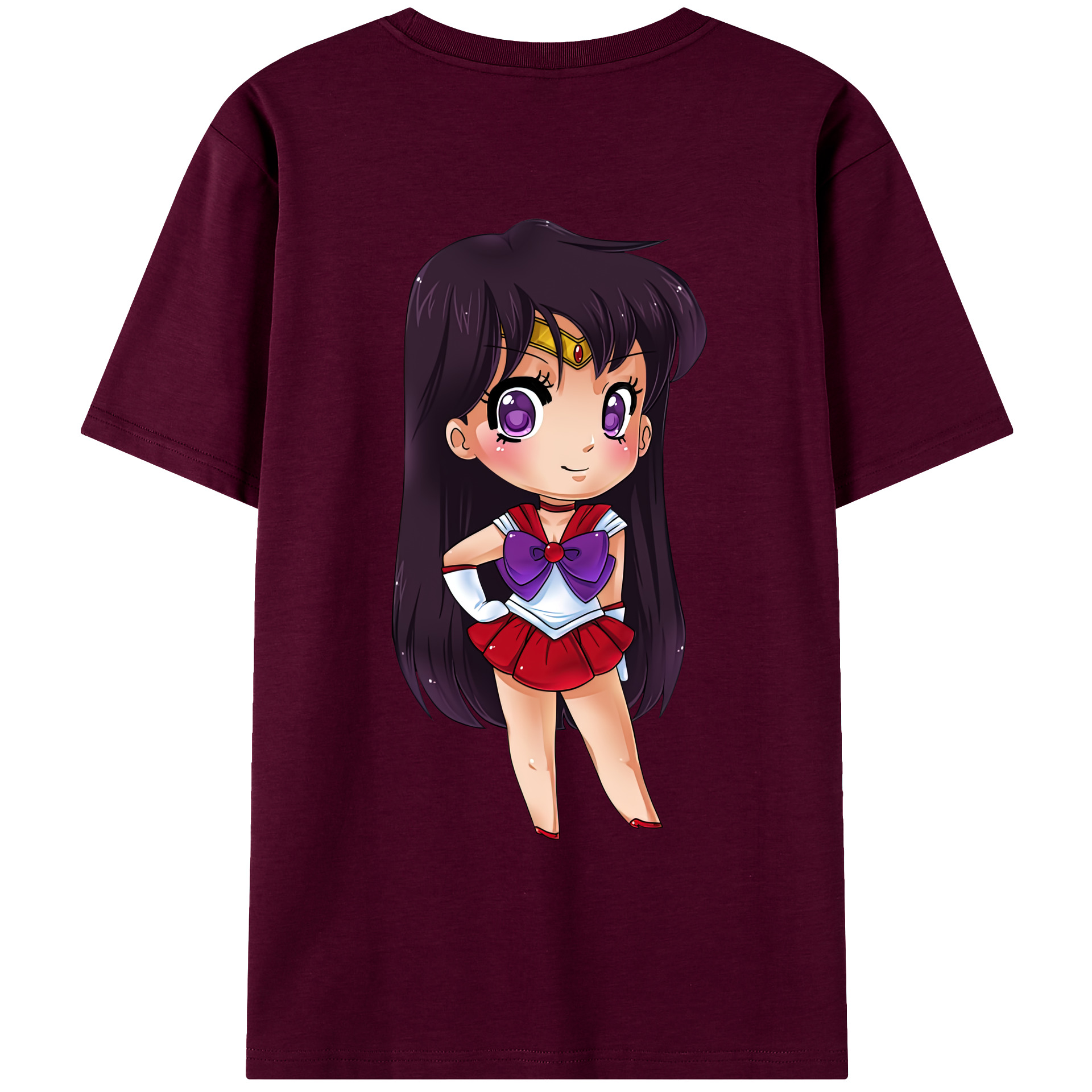 （画像用） 美少女戦士セーラームーン 火野レイ ひの レイ Sailor Moon Hino Rei （セーラーマーズ,Sailor Mars） レディース半袖Tシャツ(バックプリント)
